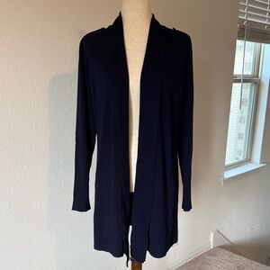 White House Black Market Navy Open-Front Women's Sweater Cardigan